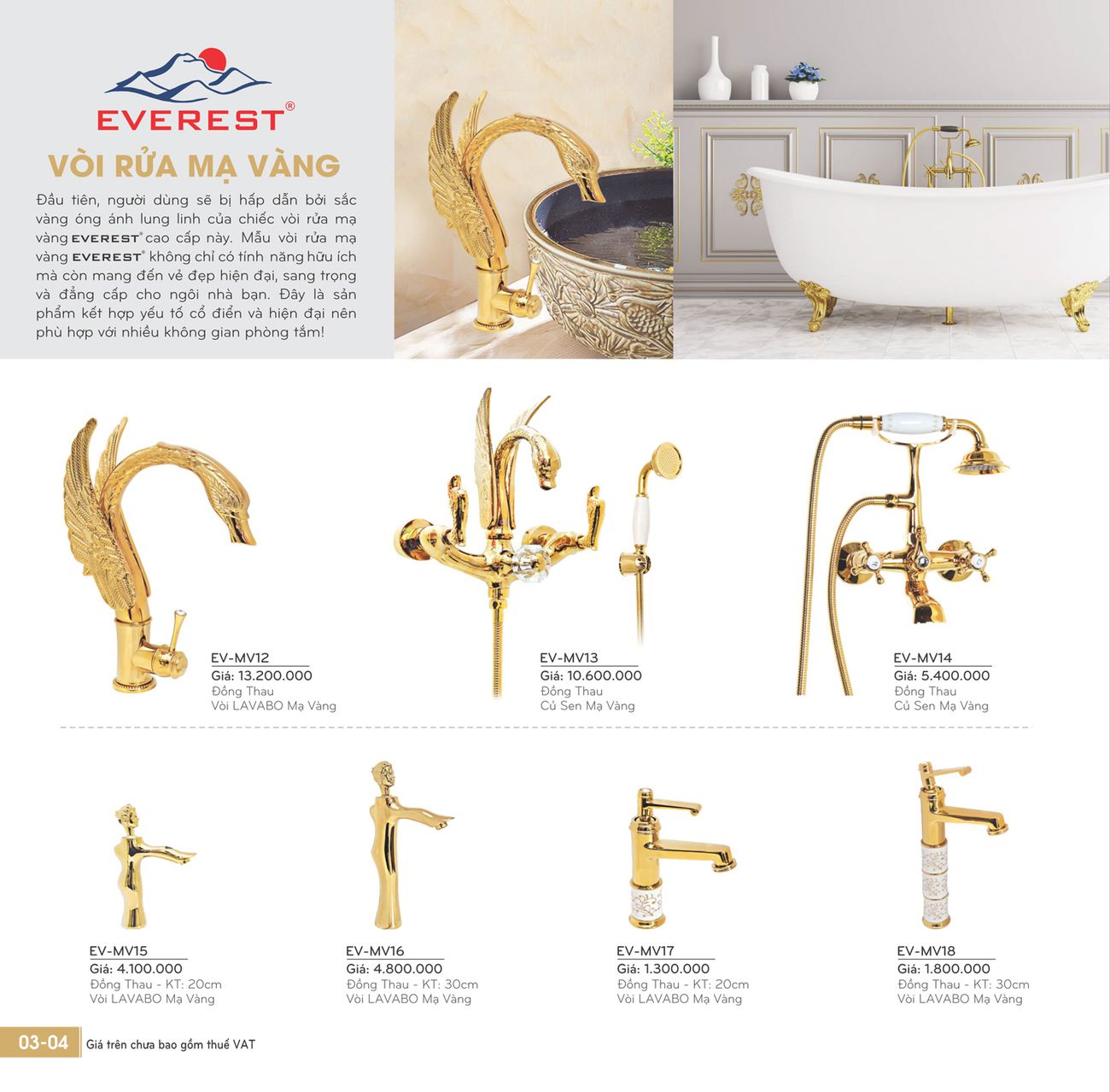 Thiết bị vệ sinh EVEREST Cổ Điển Catalogue và Bảng giá mới nhất /Page 